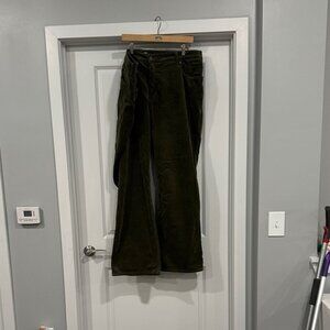 Kut from the Kloth "Karen" baby bootcut Olive corduroy jeans